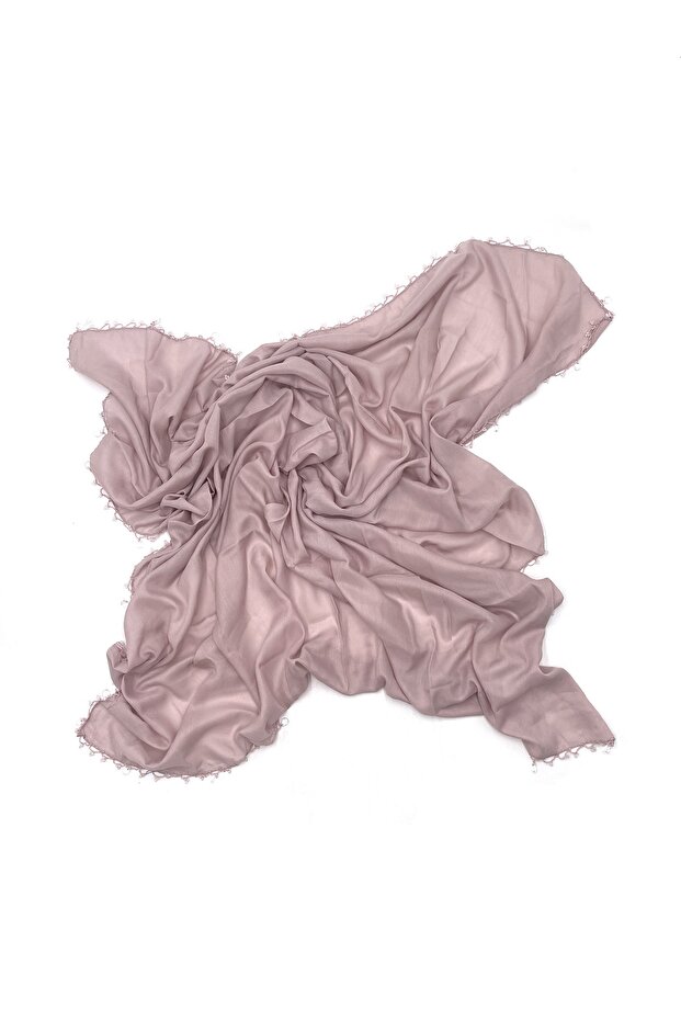 Cotton Drop Pearl Beaded Scarf High Quality Powder Writing 100x100cm