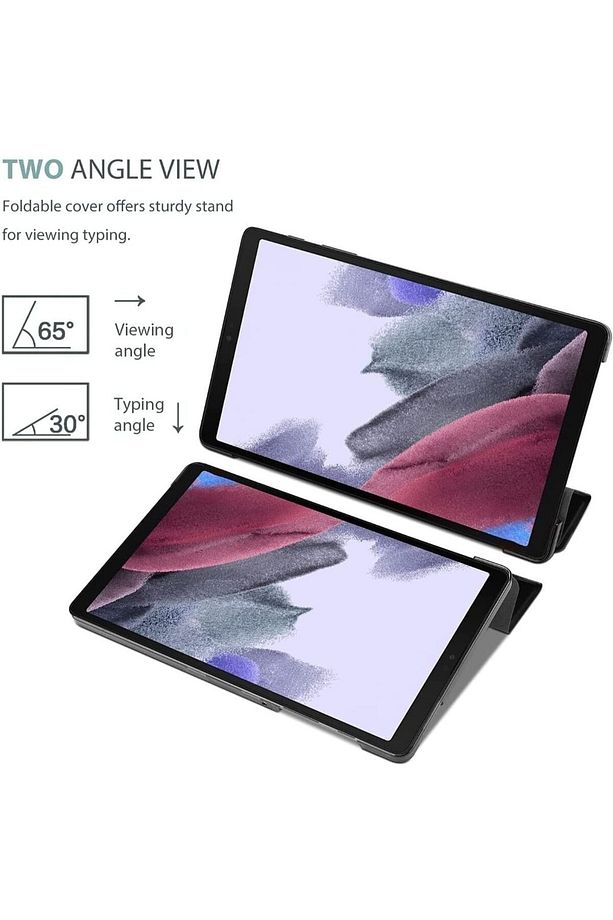 Samsung Galaxy Tab A7 Lite 8.7 Inç Sm-t220 Tablet Kılıfı Akıllı Smart Uyku Modlu + Ekran Camı +Kalem - 6