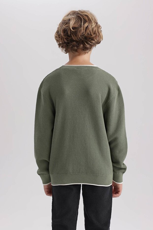 Erkek Çocuk Bisiklet Yaka Triko Kazak U8991a623wn - 5