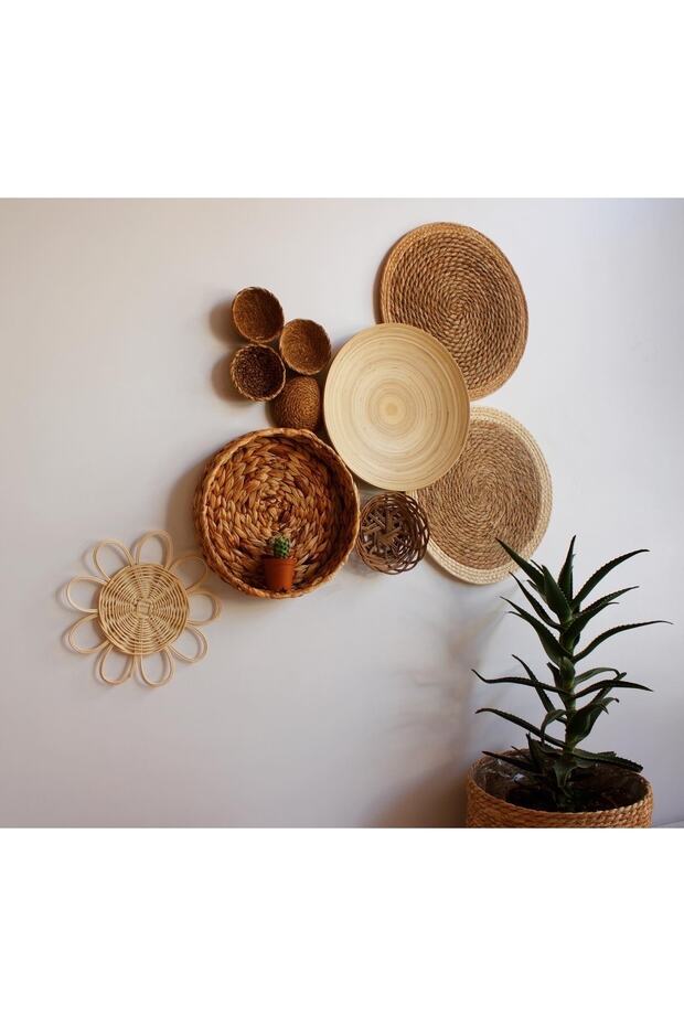 Hasır Duvar Tabak 10’lu Set - 2