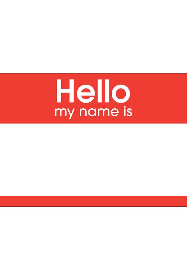 Hello My Name İs Yazılı Sticker Seti (3x5 cm 24 adet) - 1