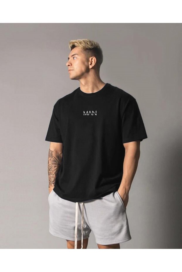 Man Printed Oversize Short Sleeve Tshirt