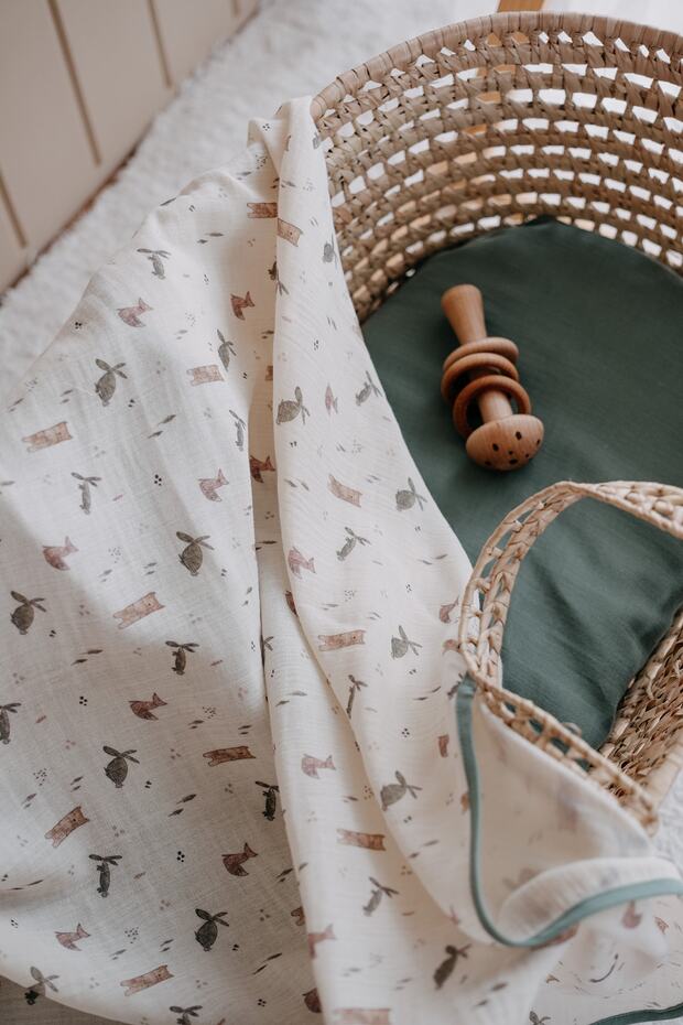 Müslin Örtü | Tiny Boho Florals - 8
