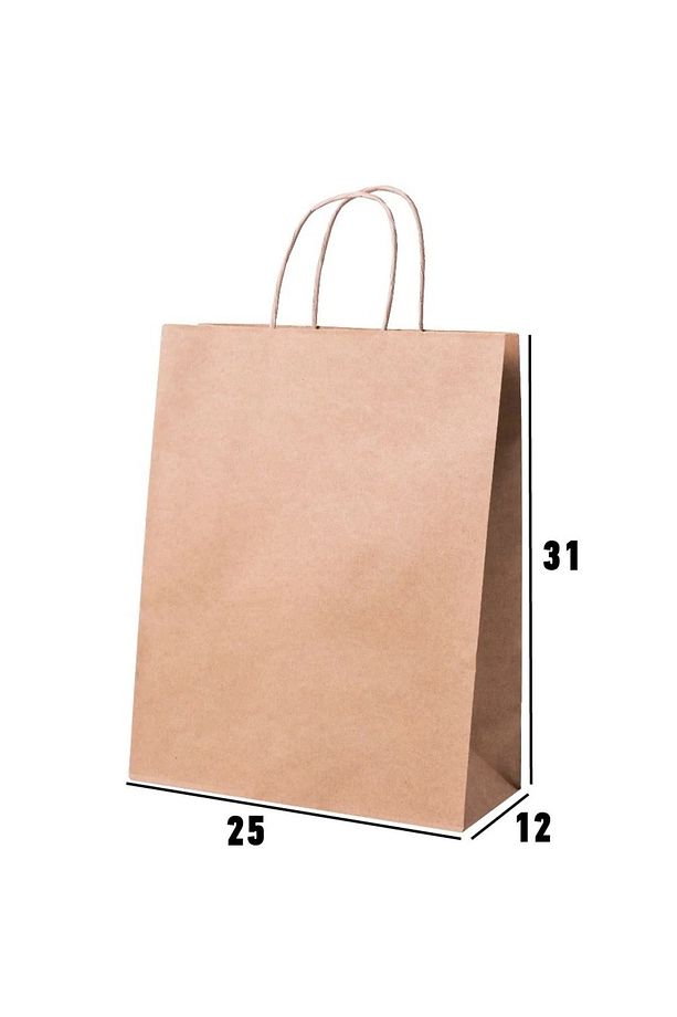 Çanta 25x12x31 - 50 Adet (KAĞIT POŞET ÇANTA) - 1