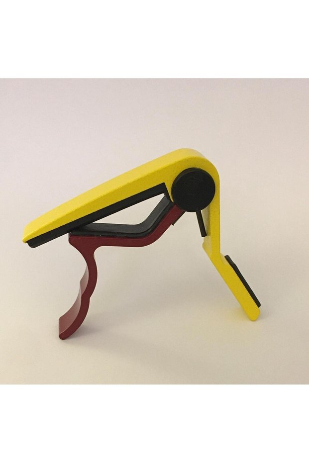 Erga Music Metal Capo (CLAMP) For Guitar And Baglama - Yellow Red Capo Erga Fan Capo