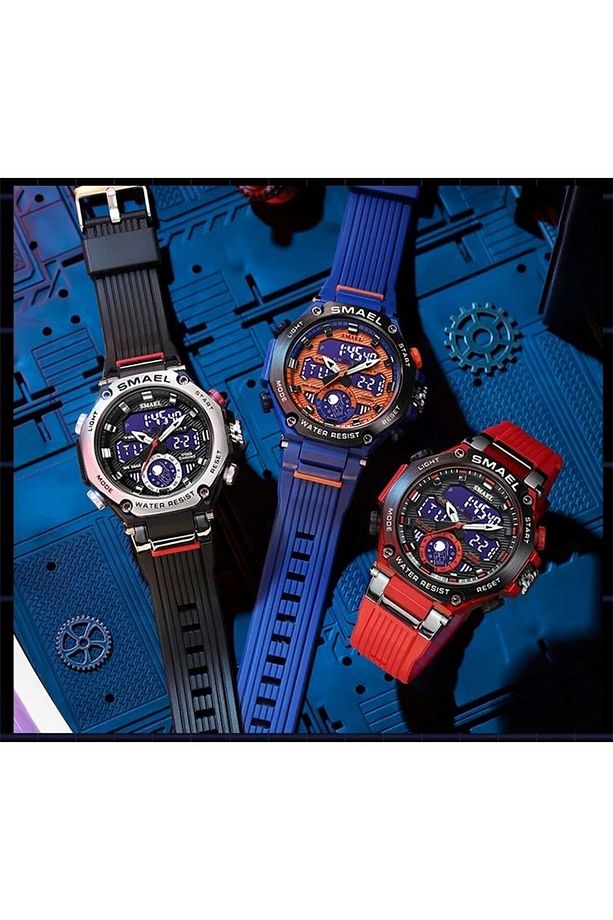 8069 Mavi Dijital Ve Analog Erkek Kol Saati - 3