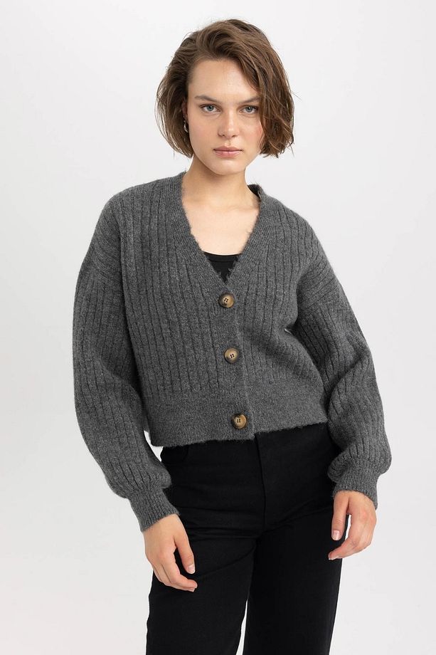 Regular Fit V Yaka Triko Hırka R1389az23wn - 3