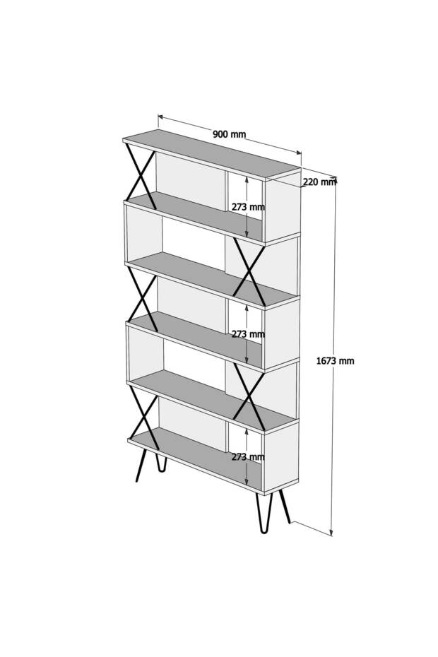 Extra Kitaplık - Ceviz - 4