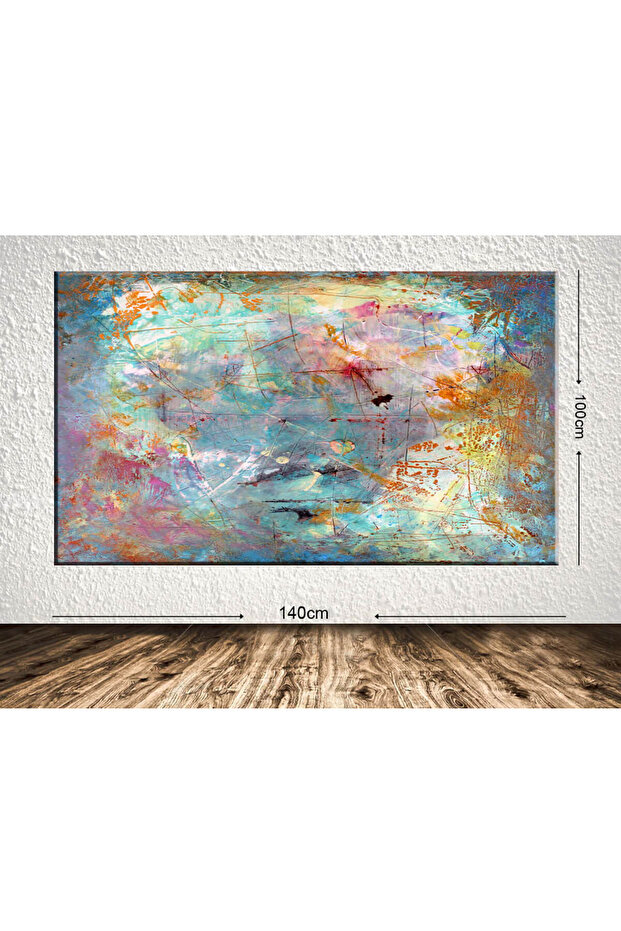 Dev Boyut Soyut Kanvas Tablo 100x140cm - 1