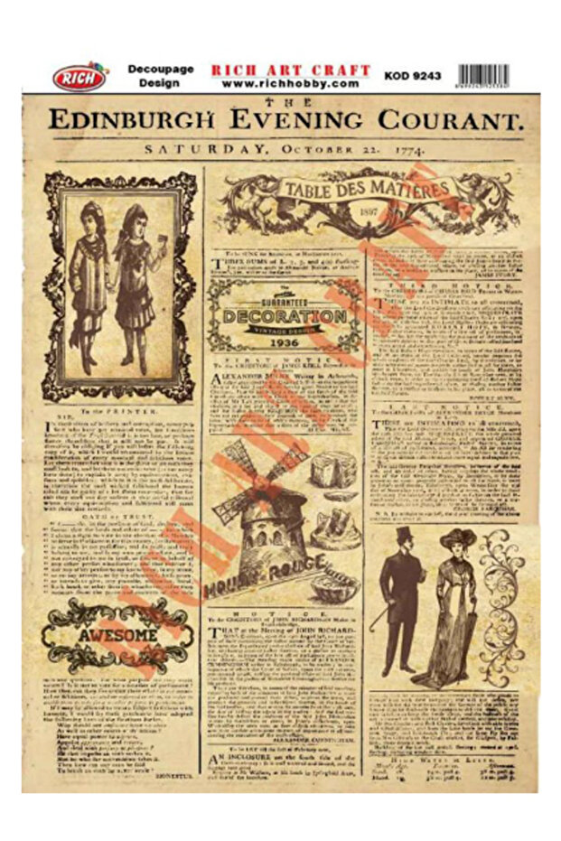 Decoupage Paper 33X48Cm - N:9243 140521