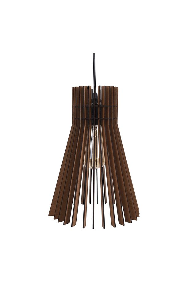 Tekli Sarkıt Broom Rustik Ahşap Avize - 1