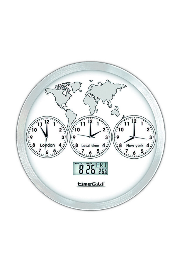الساعة العالمية الثلاثية - 40 سم - 1