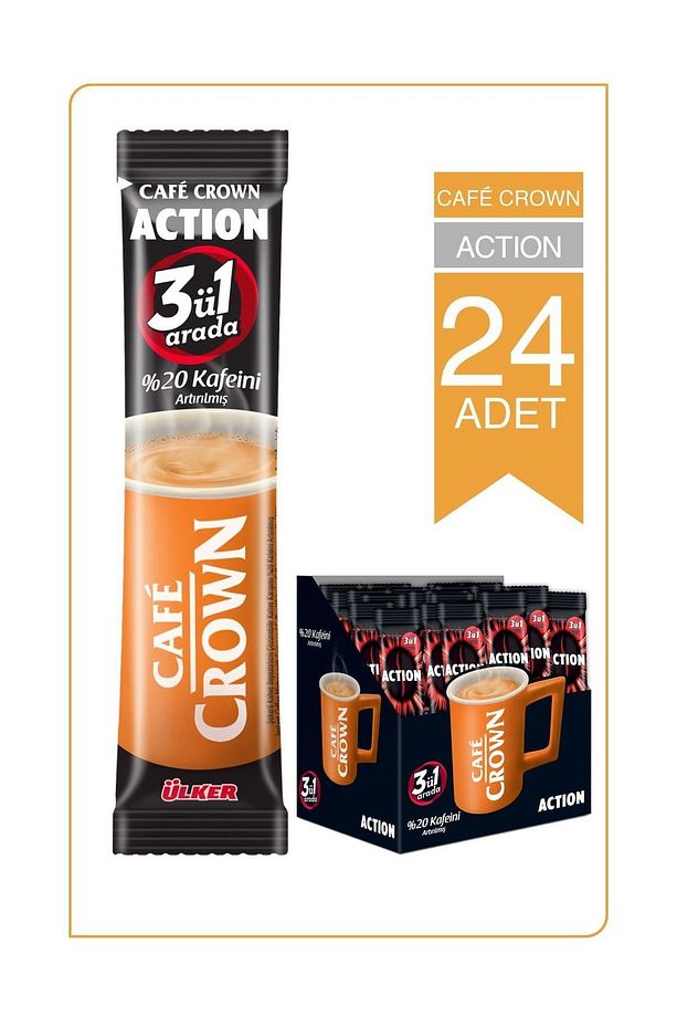 Cafe Crown 3 Ü 1 Arada Action 18 Gr (24 Adet) - 1