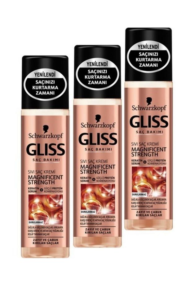 200 ml Magnificent Strength Sıvı Saç Kremi x 3 Adet - 1