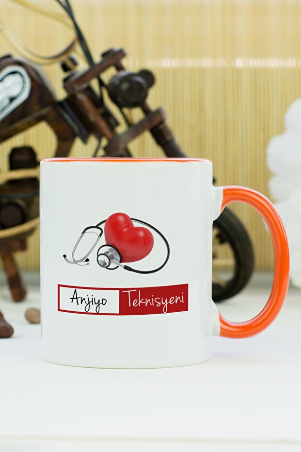 كوب فني Anjiyo باللون البرتقالي