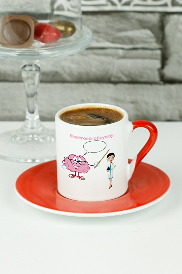 Electroneurophysiology Turkish Coffee Cup Red