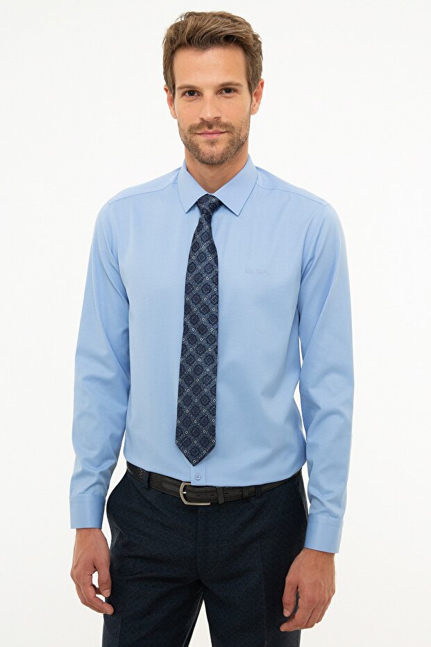 Mavi Slim Fit Basic Gömlek - 1