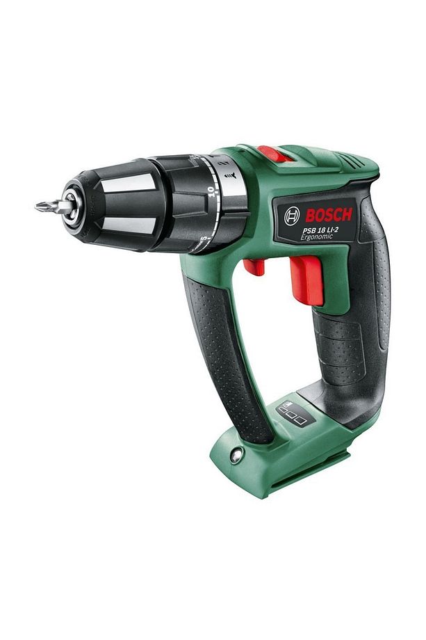 Professional Psb 18 Li-2 Ergo Akülü Darbeli Delme/Vidalama Makinesi, Yeşil, Akü ve Şarj Cihaz - 1