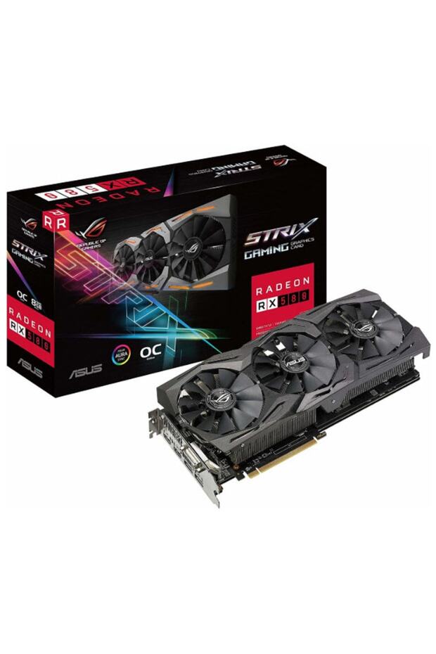 ROG STRIX-RX580-T8G- Gaming AMD Radeon RX580 8GB OC 256Bit DDR5 PCI-E 3.0 Ekran Kartı - 1
