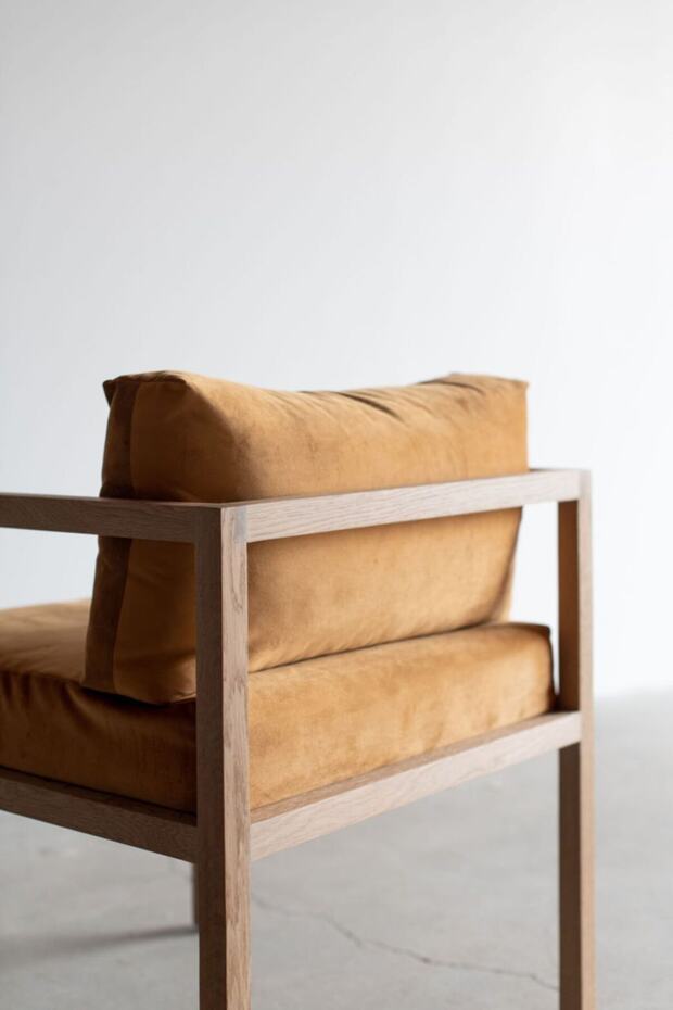 Kadife Ahşap Berjer - 3