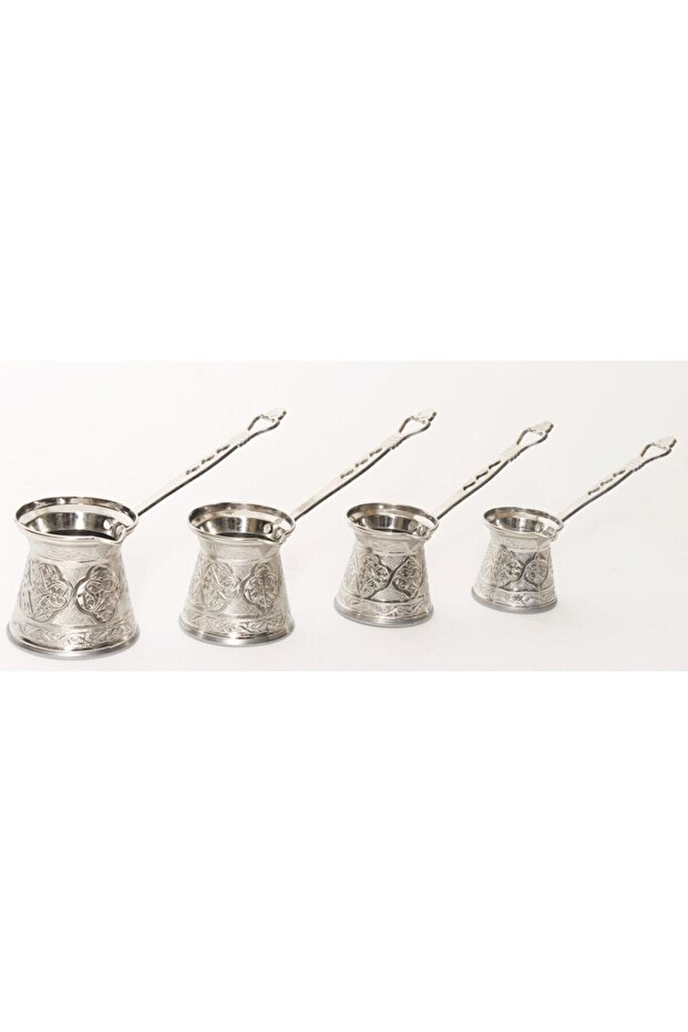 Patterned Cast Iron Coffee Pot Set of 4