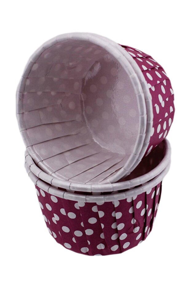 Cupcake Mold Large Size 62*40 mm (100 Pieces) Polka Dot Purple