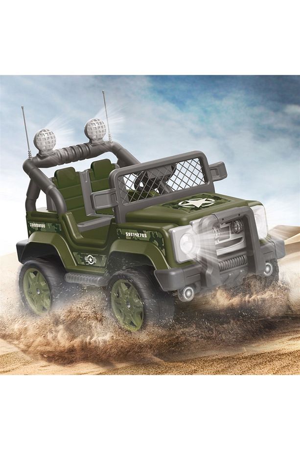 Commando Military 12 V With Radio ve Mp3 Player Akülü Araba 36 m+ Yeşil 8083 - 1