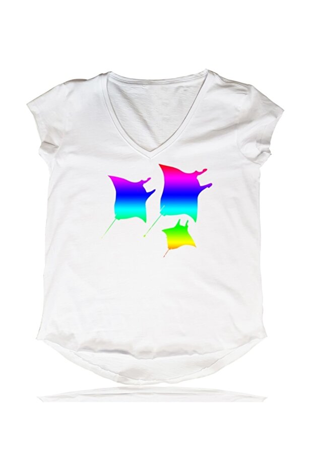 Manta Women's White Casual T-Shirt