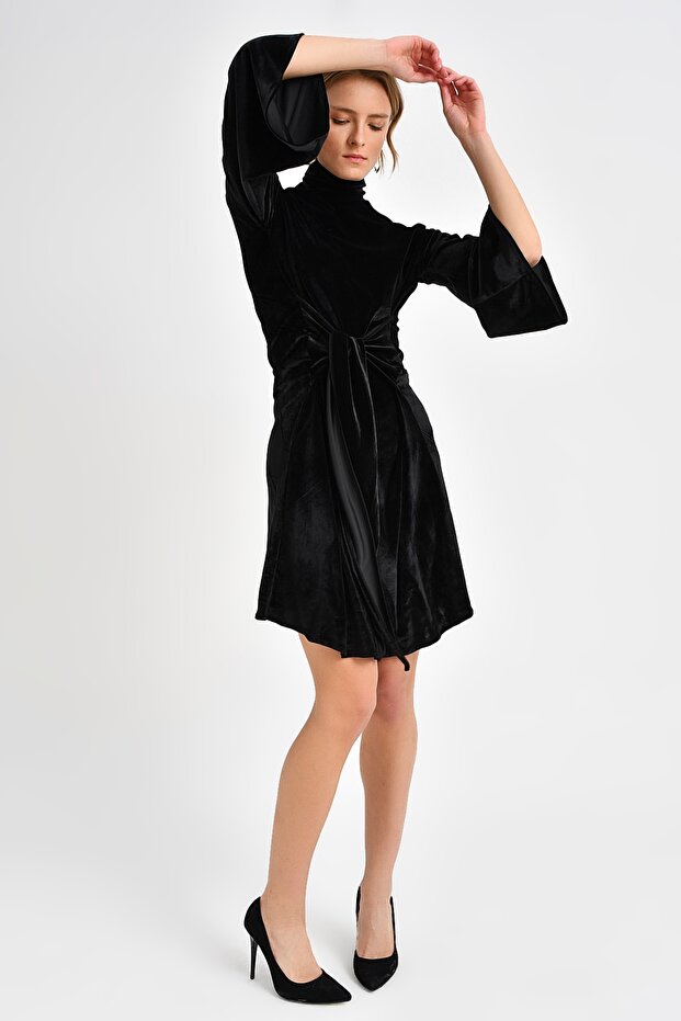 Velvet Dress Black EBL2729