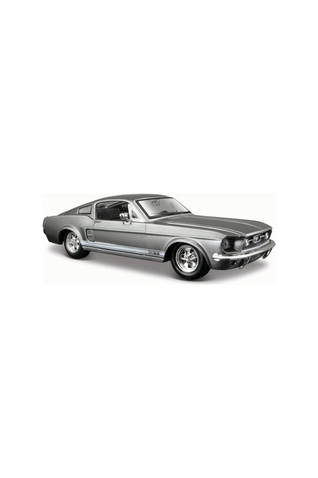 1967 Ford Mustang Gt Gray 1:24 Diecast Model Car