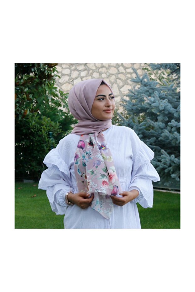 شال قطني منقوش - 1