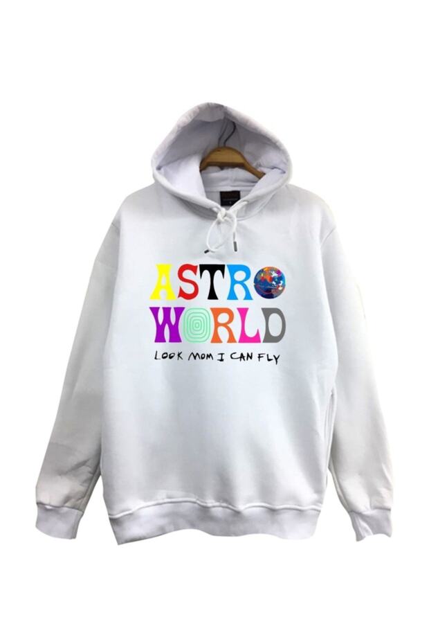 Baskılı Kapüşonlu Sweatshirt - 1