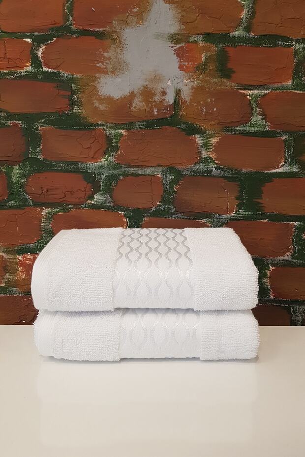 Elissa 2'li Havlu - Beyaz - 1