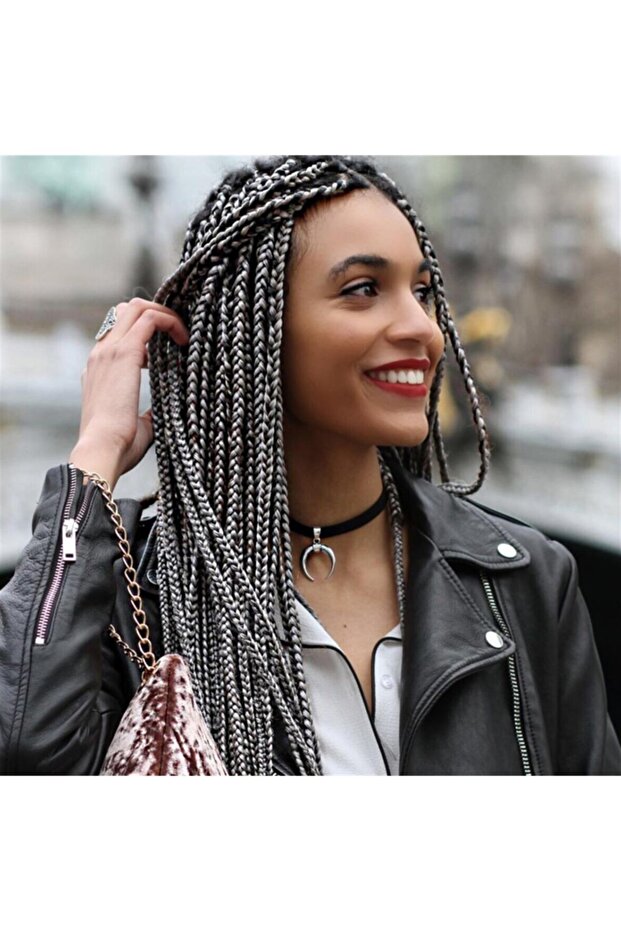 Synthetic Hair Dark Gray For African Negro Braid And Rasta