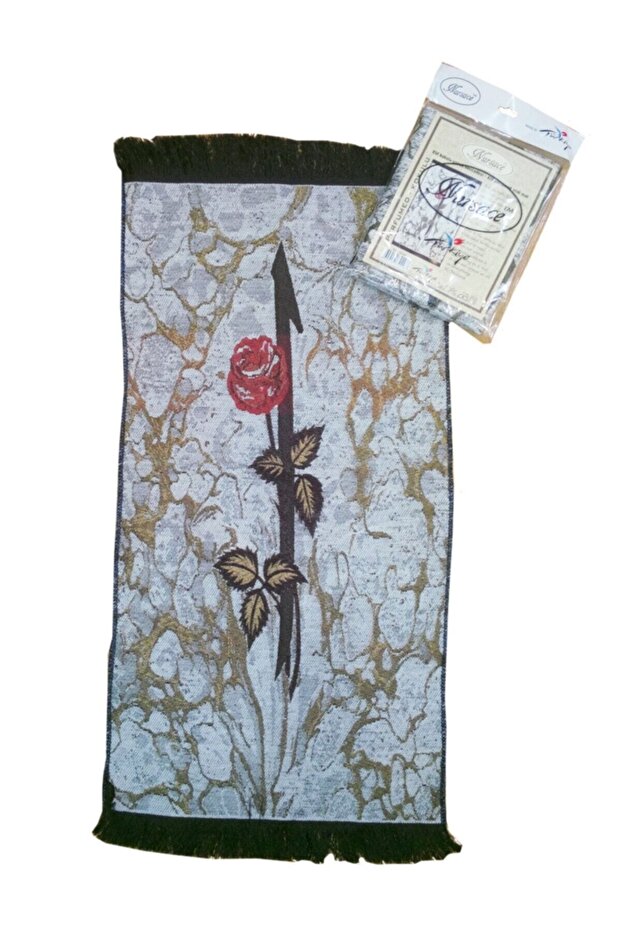 Small Size Children's Prayer Rug with Rose Scented Marbling Pattern