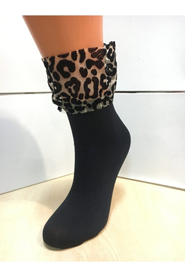 Tül Siyah Soket Çorap - 1