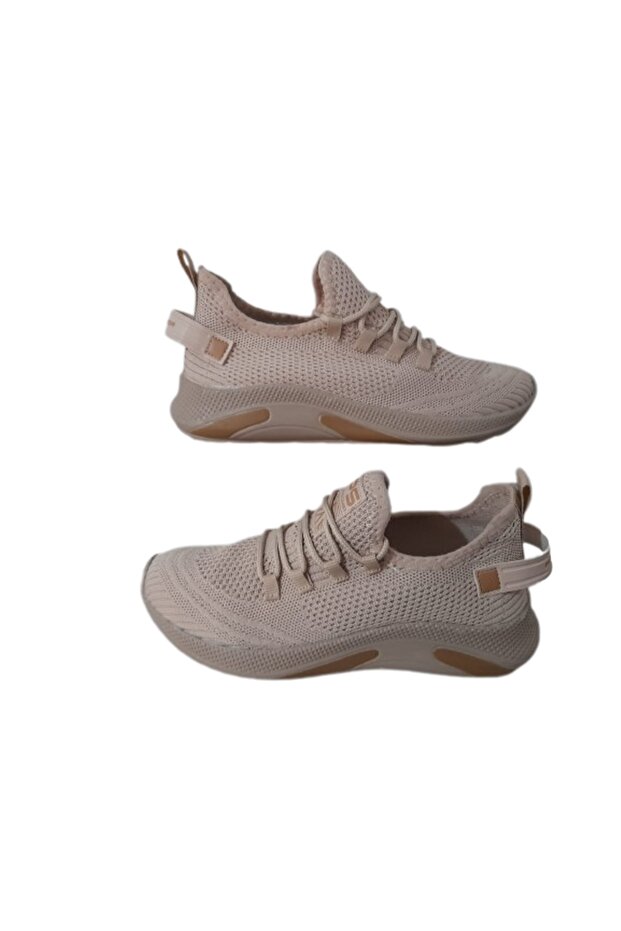 Pasomia Cream Knitwear Casual Sneakers