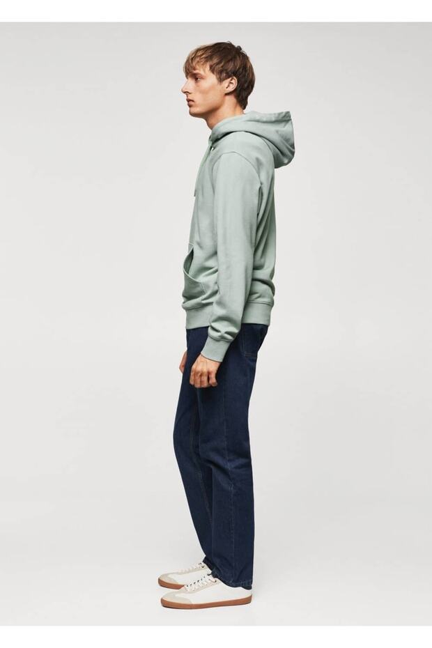 Kapüşonlu Basic Hafif Sweatshirt - 7