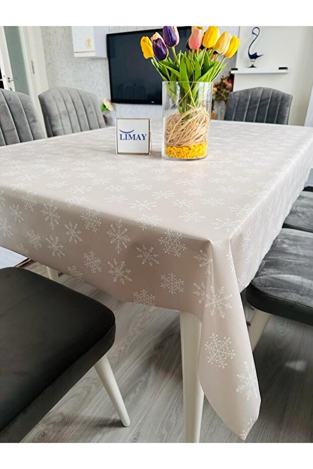 Snowflake Patterned 1Class Imported PVC Tablecloth Erasable/washable - 5