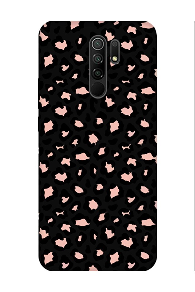 Redmi 9 Leopard Pattern Black Phone Case - 1