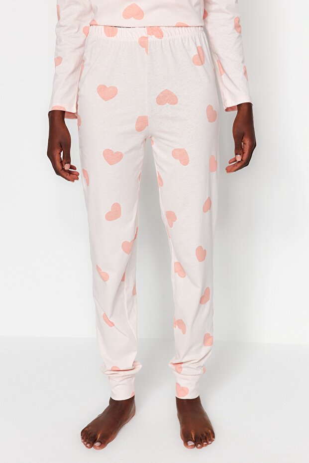 Heart Powder Pajama Set 100% Cotton - THMAW21PT0566 - 7
