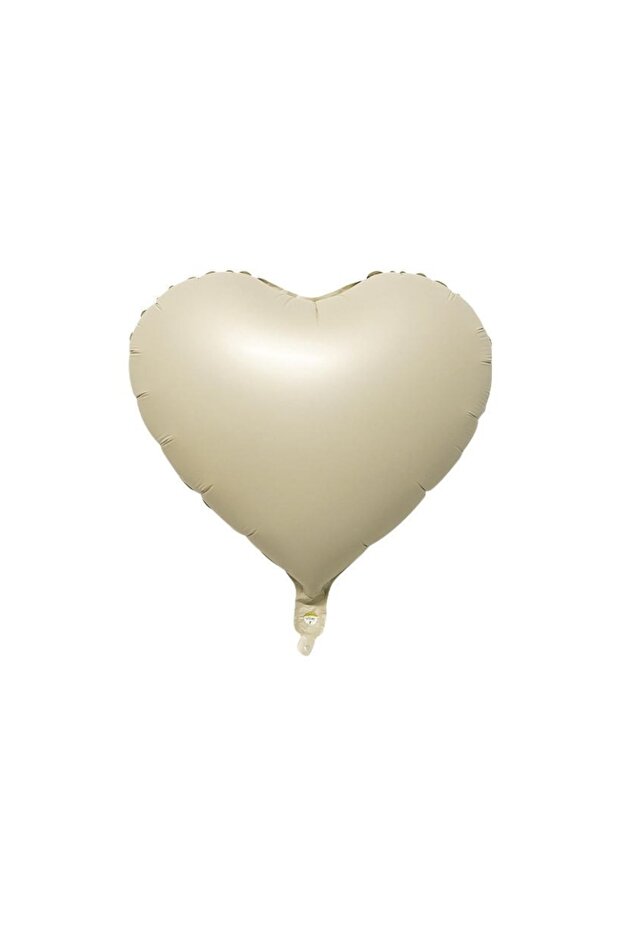 Beige Heart Foil Balloon 45 cm 1 Piece