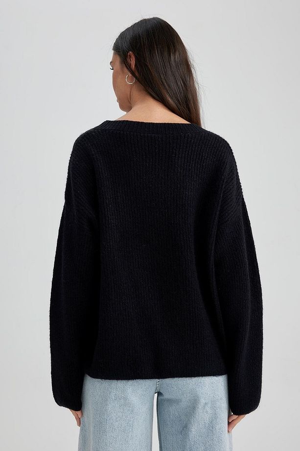 Oversize Fit V Yaka Kazak A3890ax23wn - 6