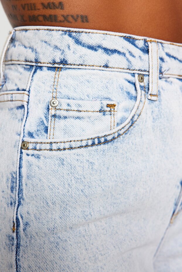 Mavi More Sustainable Yırtmaçlı Az Esnek Yüksek Bel Flare İspanyol Paça Jeans TWOAW22JE0382 - 9