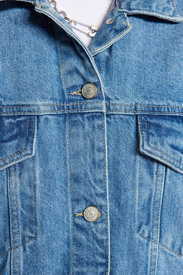 Mavi Oversize Trucker Denim Ceket TWOAW23CE00189 - 5
