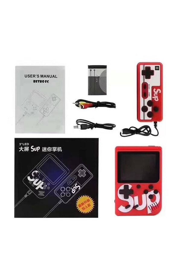 GC-01 Çift Kol 400 Nostalji Oyunlu Mini Atari Sarı - 3