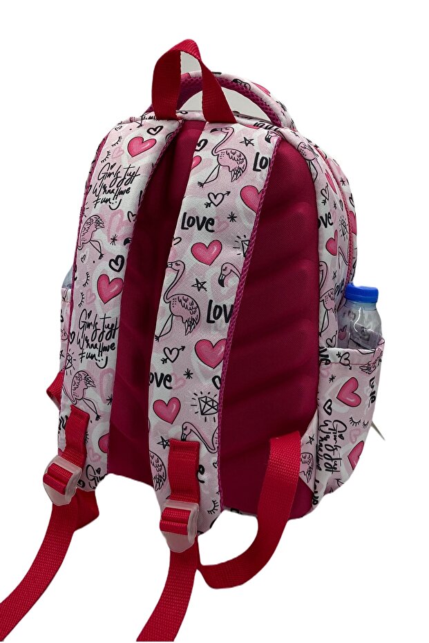 حقيبة ظهر للمدرسة الابتدائية بنمط فلامنغو مقاومة للماء - 6