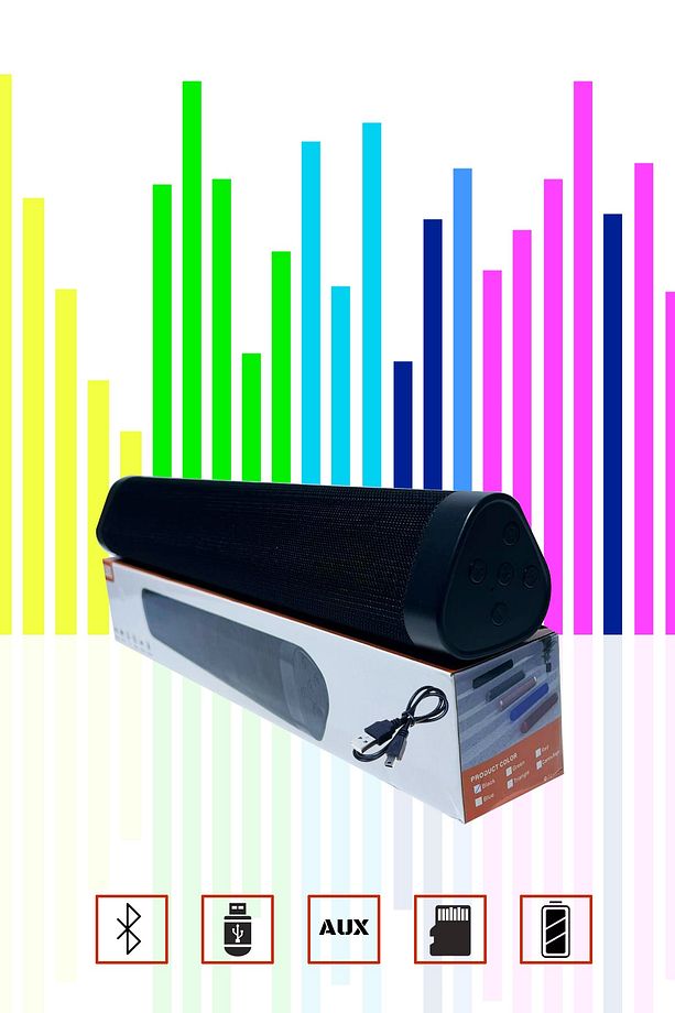 Bluetooth Hoparlör Wireless 5.0 Taşınabilir Dikey ve Yatay Kullanım Masaüstü Hoparlör - 1