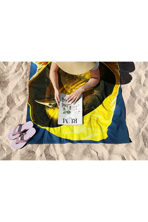 Mikrofiber Teknolojisi Ile Üretilen Hafif ve Kum Tutmayan Plaj Havlusu – 75x130 - 4