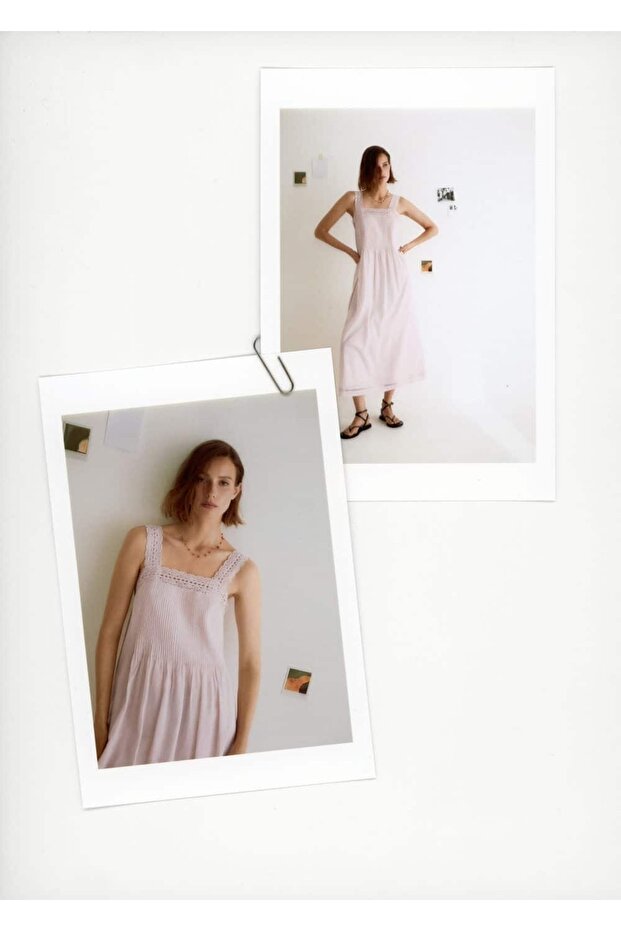 Işleme Detaylı Elbise - 7